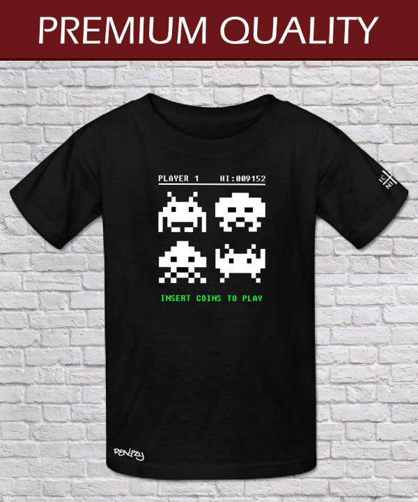 Boys Kids Space Invaders T-Shirt